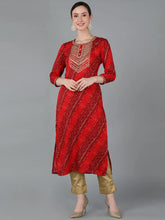 Women Viscose Rayon Geometric Kurta-VCK8881
